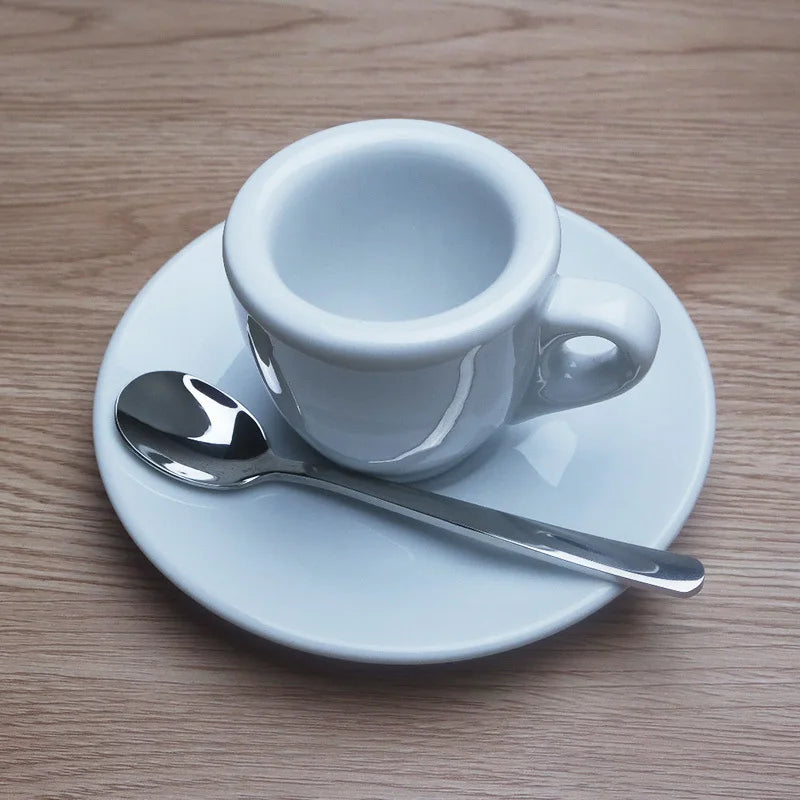 Nuova Point Classic Esp Espresso Cup And Saucer Set Professional Competitive Level Thicken Bone China Coffee Mugs And Plate Set