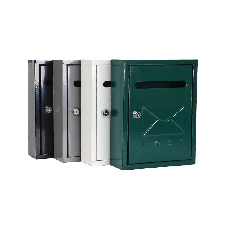 20x7.5x26cm Metal Wall Mount Mailbox Letter Box Apartment Complaint Box Large Capacity Easy Installation Office Home Postbox