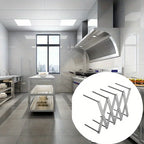 Collapsible Stainless Steel Dish Rack - Foldable Multi-functional Kitchen Organizer, Adjustable, Space-saving, Rack for Various