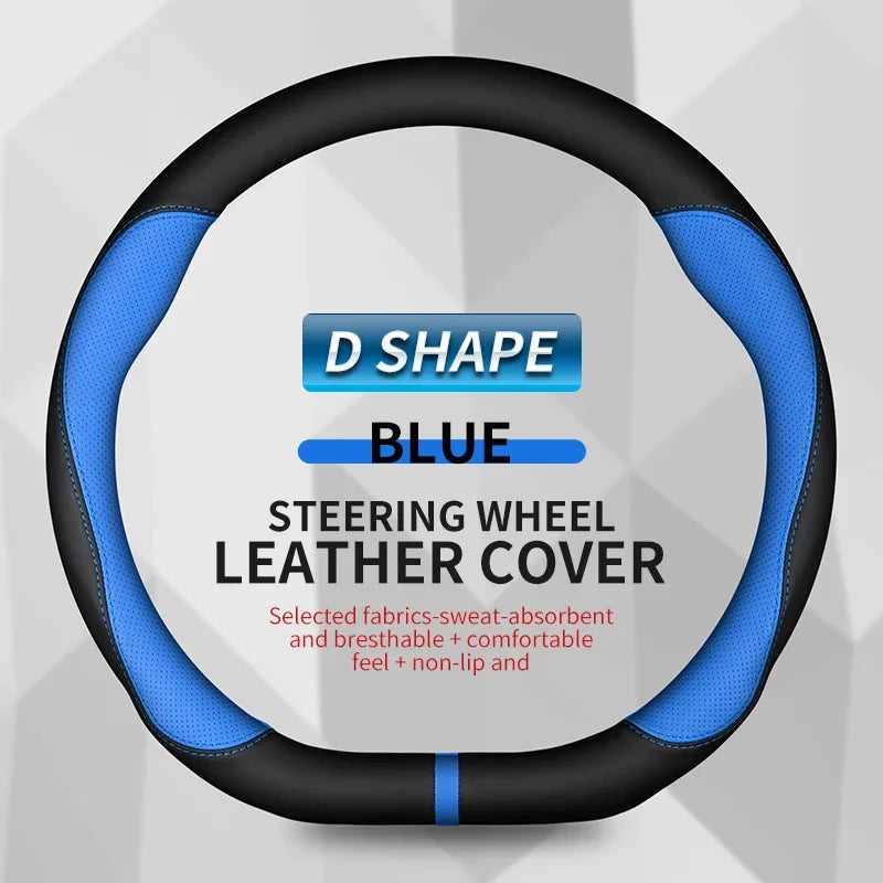 For VW Volkswagen MK2 MK3 MK4 MK5 MK6 MK7 MK8 GOLF 5 6 7 GTI POLO R, New Type Microfiber Leather Car Steering Wheel Cover