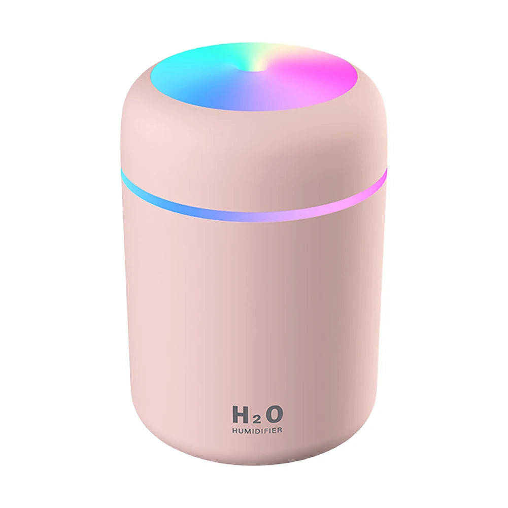 300ml Cool Mist Sprayer USB with Colorful Light Portable Electric Air Humidifier Mini Ultrasonic Air Humidifier for Car Bedroom