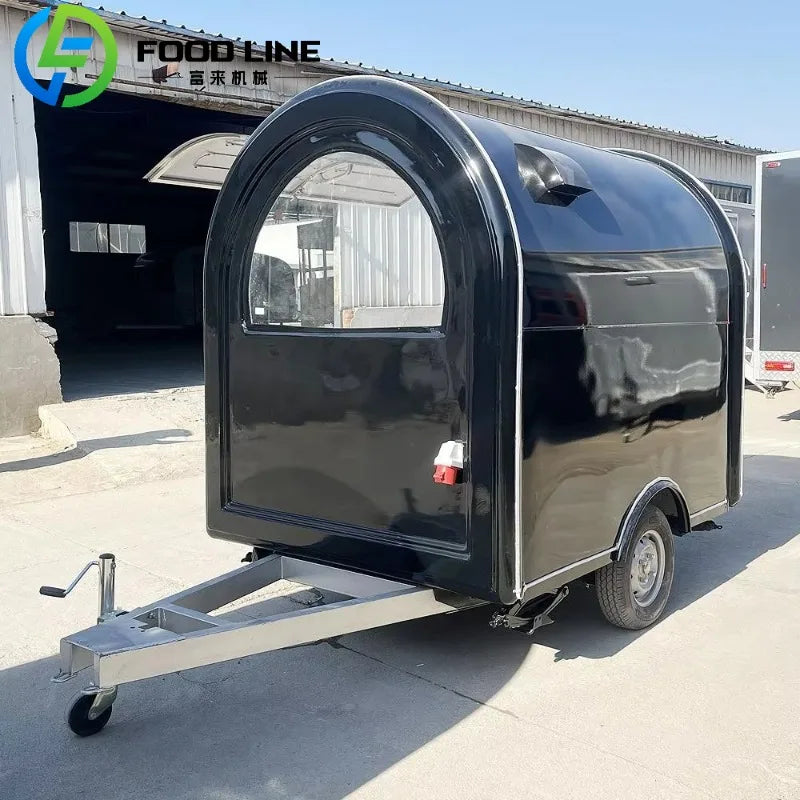 Customized FL Brand Food Cart Commercial Mobile Kitchen With Refrigeration Cooking Stations And LED Lighting System