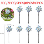 Silver Anti Bird Laser Windmill Bird Repeller Windmill Pinwheels Reflective Bird Scare Deterrent Driving Windmill Garden Decor