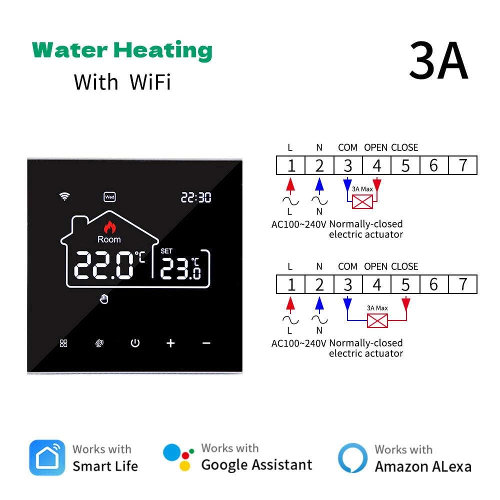 Tuya Wifi Thermostat Electric Heating Smart Room Thermostat Underfloor Heating Wifi Connected Thermostat 220V  Goolge Home Alexa