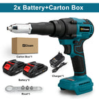 Gisam 720W Electric Brushless Rivet Gun Lithium Battery Cordless Riveting Nut Gun Automatic Rivet for Makita 18V Battery Pins