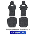 For BYD Atto 3 / Yuan Plus Tang Han Dolphin EV 2022 2023 2024 Seat Covers, Linen Cushion Breathable Pad Car Seat Mat Protector