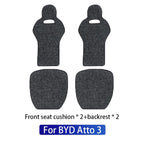 For BYD Atto 3 / Yuan Plus Tang Han Dolphin EV 2022 2023 2024 Seat Covers, Linen Cushion Breathable Pad Car Seat Mat Protector