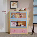 -*Color chest, bedroom storage, modern display cabinet, dust-proof glass