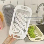 Kitchen Organizer Soap Sponge Holder Sink Rack Telescopic Drain Rack Adjustable Vegetable Drain Basket Kitchen Organizer Gadgets