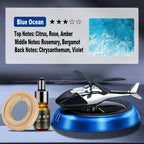 Solar Rotating Helicopter Diffuser Car Air Freshener Decoration Propeller Aromatherapy Fragrance Perfume Auto Interior Deodorant