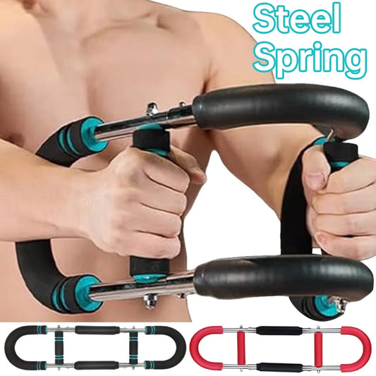 Portable Spring Workout Bar - Forearm & Chest Expander