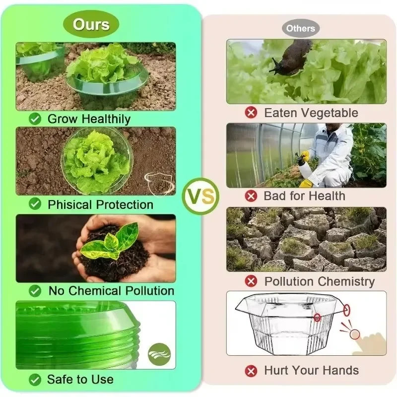 1/10pcs Slug Collars Snail Garden Cloches For Plant Vegetable Reusable Agricultural Plant Plastic Protection Covers Pest Control