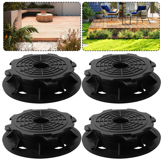 4pcs Height-adjustable Floor Balance Support Pedestal Bearing Decking Boards Slab Bearing Terrace Bearing Weatherproof Tools