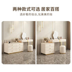 Dresser, chest, storage cabinet, integrated solid wood simple dressing table, cream wind bedroom corner retractable dressing