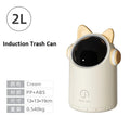 Intelligent Sensor Desktop Waste Bin for Home Office Children Bathroom Mini Small Size Bucket  Anti Pinching Light Waste Bin
