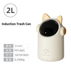 Intelligent Sensor Desktop Waste Bin for Home Office Children Bathroom Mini Small Size Bucket  Anti Pinching Light Waste Bin