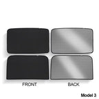 2Pcs Car Glass Roof Sunshade Front Rear Open Sunroof Windshield Shade Net UV Protection Interior Cover For Tesla Model 3 Y