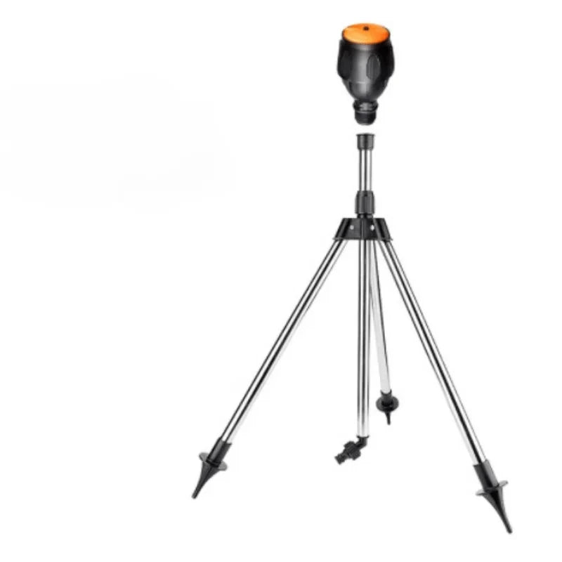 360 Rotary Irrigation Sprinkler Head with Tripod Telescopic Support Automatic Rotating Sprayer Garden Lawn Watering Sprinkler