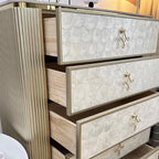 Italian Luxury Shelves Kitchen Sideboard Marble Storage Locker Living Room 5-tier Chest Of Drawers Multipurpose Home Furniture