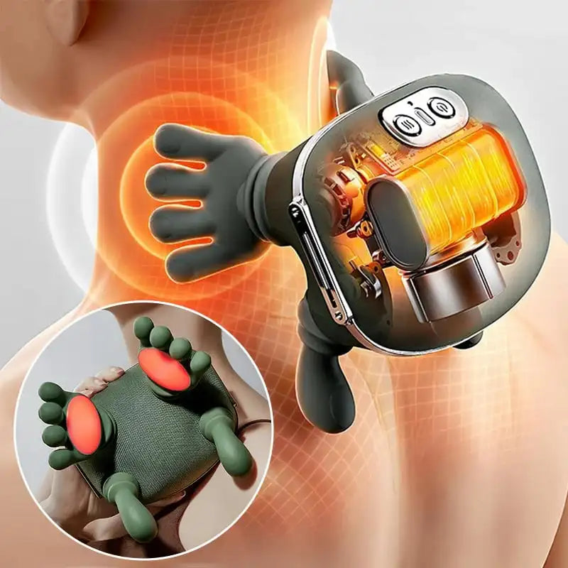 3D Neck & Shoulder Massager with Soothing Heat Deep Tissue Kneading for Back & Neck Pain Relief,Bionic Neck Shoulder Massager