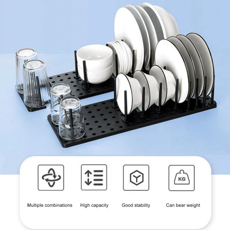 Kitchen Organizer Dish Drying Rack Plates Shelf Removable Plastic Holder Dish Rack Sink Draining Storage Stand Home Accessories