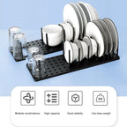 Kitchen Organizer Dish Drying Rack Plates Shelf Removable Plastic Holder Dish Rack Sink Draining Storage Stand Home Accessories