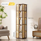 Rotating bookshelf 360 degree floor storage shelf Internet celebrity home simple student bookcase