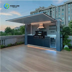 Outdoor Kitchen Waterproof Steel Island for Hotel Use Backyard Garden Courtyard Barbecue Factory Direct Sale Customized