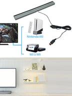 Wired Motion Sensor Receiver with Extension Cord Infrared IR Signal Ray Wired Motion Sensor Bar for Nintendo Wii Wii U Console