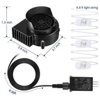 Inflatable Air Blower Portable Mini Air Blower With LED Light String Replacement Blower Fan for Halloween Xtmas Garden Decor