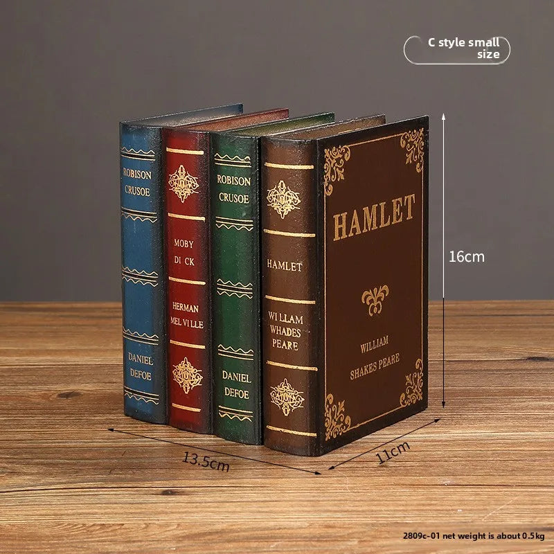 European retro fake book props ornaments office book model photo props simulation book storage box