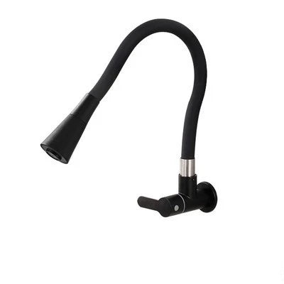 1PC SUS304 Stainless Steel Kitchen Faucet Universal Telescopic Tube Single Cold Tap Wall Mount Thread G1/2'