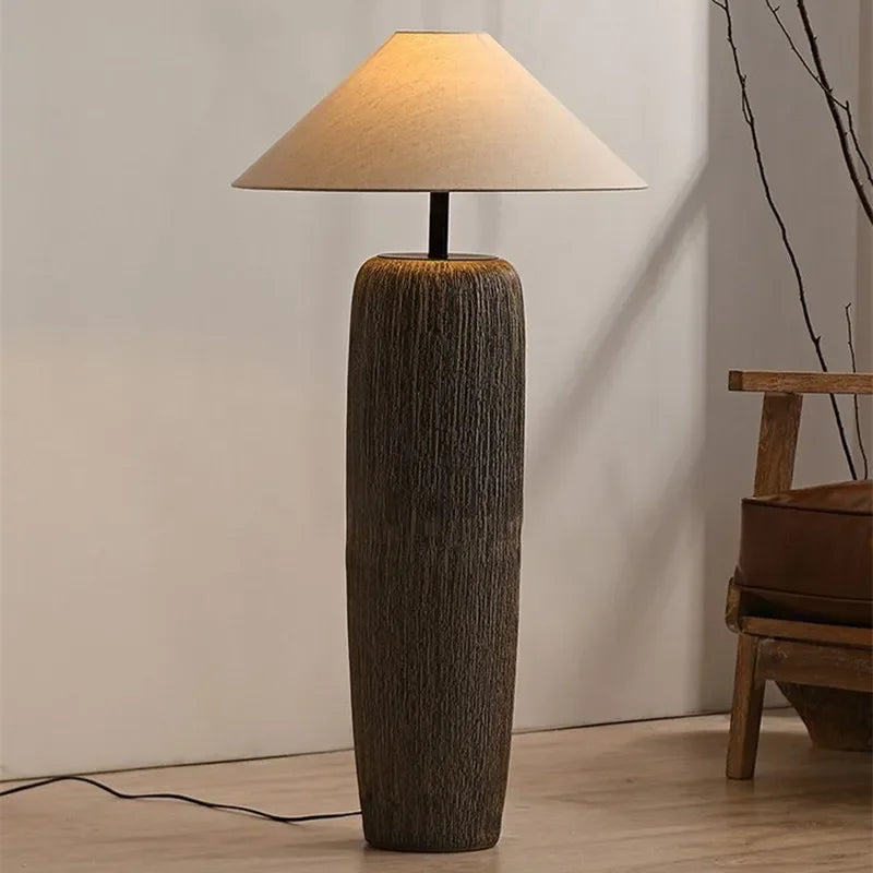 Ceramic Lamp Wabi Sabi Style Vintage Japanese Floor Lamp for Living Room Corner Sofa Lounge Standing Light Decoration Salon