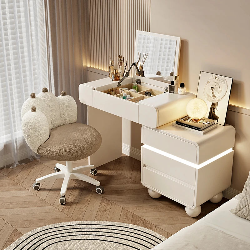Vintage Trendy Vanity Dresser Modern Nordic Italian Unique Makeup Table Minimalist Elegant Aesthetic Vestidores Hotel Furniture