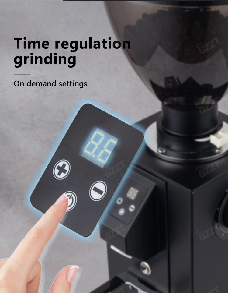 GZZT TCG64 Electric Coffee Bean Grinder 64mm Flat Burr Quantitative Grinding Maker Espresso Grinder Coffee Mill 220V 110V