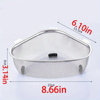 Kitchen Sink Strainer Basket, Stainless Steel Triangular Sink Strainer Corner Sink Rack Collect Food Scraps Washing Basket