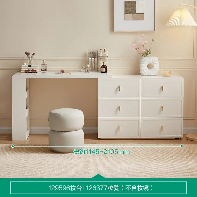 White Chest Drawers Makeup Vanities Unit Beauty Dressers Bedroom Table Desk Mirror Sink Hotel Bathroom Hairstyle Salon Furniture