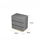 3 4 5 drawers Saddle leather Storage locker household living room drawer cabinet Italian light luxury wood Dressers Furniture