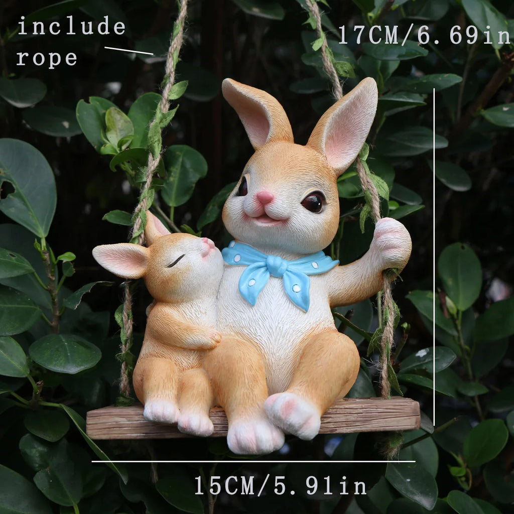 1pc Creative Climbing Rope Squirrel Figurine - Perfect forGarden & Outdoor Decoration!