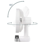 4000mah Desk Fan USB Oscillating Fan with Adjustable Head 4 Speeds Min