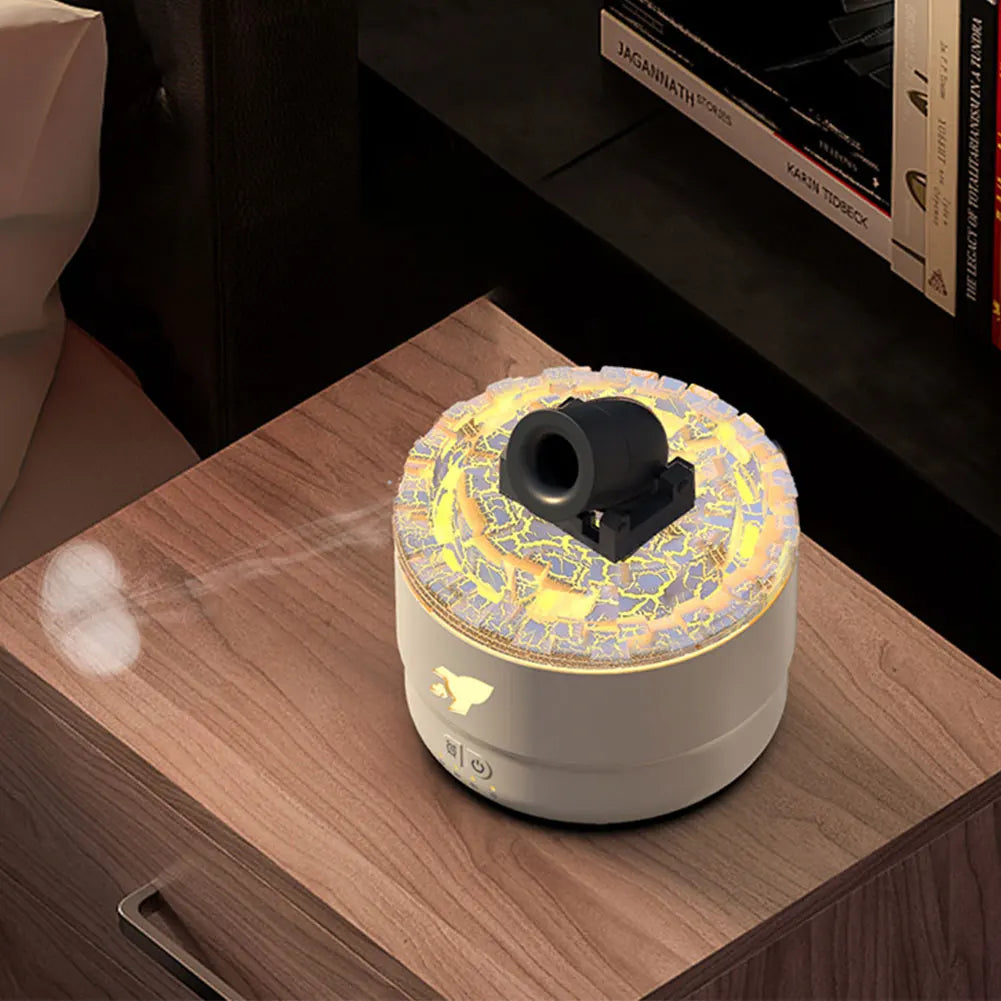 Volcanic Crack Light Cannons Humidifier Essential Oil Diffuser Cannon Blast Turret Aromatherapy Humidifier Aromatherapy Diffuser