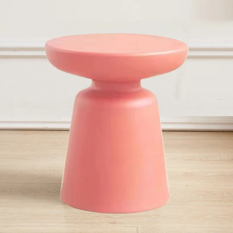 K-star Household Coffee Table Living Room Plastic Circular Macaron Color Small Size Side Table Balcony Modern And Simple 2024