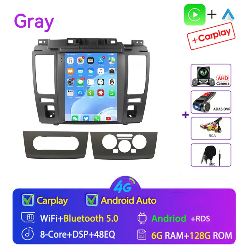 For Nissan Tiida Versa 2004 2005 - 2013 for Tesla Style 9.7" Android 15 Car Android auto Wireless Carplay Radio GPS Navi NO DVD