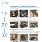 Customized Outdoor Kitchen Cabinet Gas Grill Stainless Steel BBQ With Mini Glass Fridge And LED Lighting