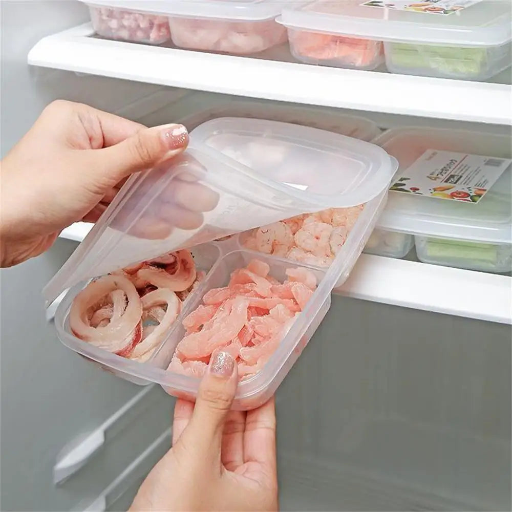 Clear Kitchen Accessories For Fruit Ginger Garlic Compartment Fresh-keeping Meat Container Storage Box Crisper Vegetable Case