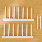 Plastic Dish Drainer Rack Kitchen Pot Lid Storage Rack Desktop Plates Display Shelf Detachable Stand Racks Kitchen Accessories