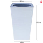 Self Watering Planter Handmade Self Watering Plant Flower Pot With Water Container Modern Flowerpot Plastic Planter Garden Decor