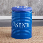 Paint Bucket Stool, Iron Art, Creative Storage Seat, Commercial Retro Low Stool, Bars, Shopping Malls Oil