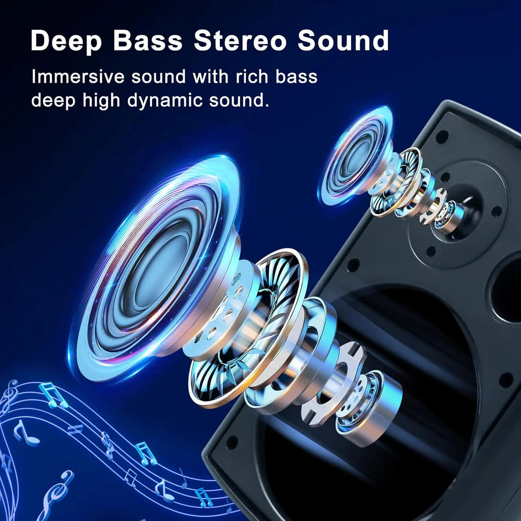 Herdio 6.5‘’ 2PCS Wall Mounted Speaker 400W Passive Outdoor ABS Material Speaker System Applicable To living Room Garage Patio