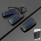 Leather Car Remote Key Case Full Cover Protection Shell for VW Volkswagen Magotan Magotan GTE Passat B6 B7 B8 CC Arteon Keychain